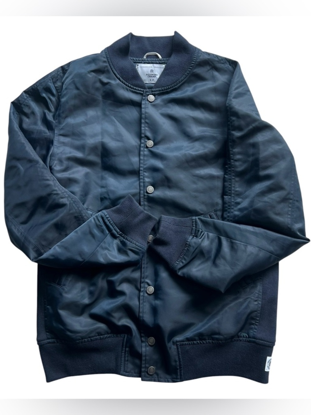 Reigning Champ Bomber Varsity Jacket Navy Size S